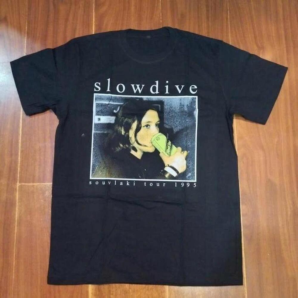 Black Slowdive Souvlaki Tour 1995 Cotton T Shirt